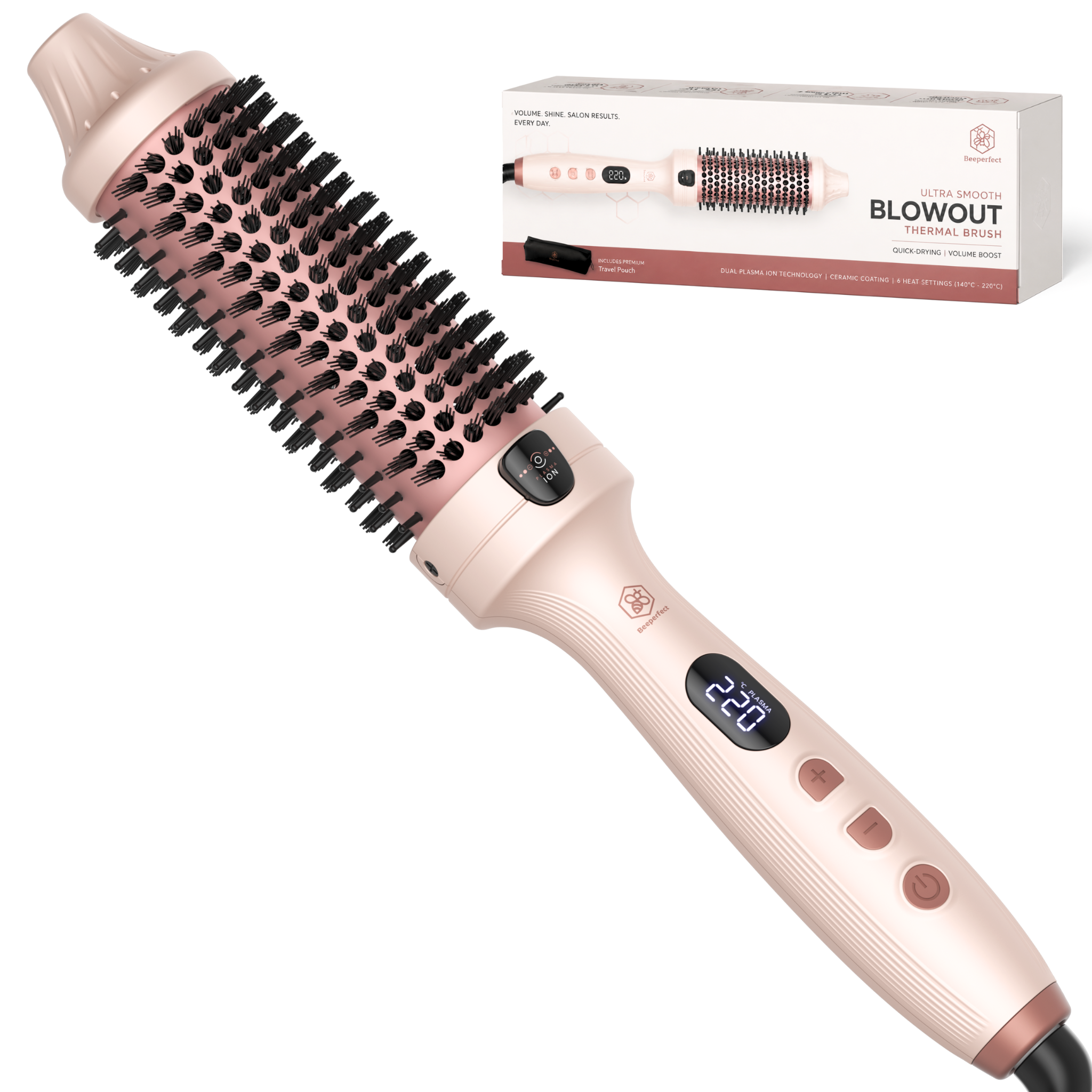 Beeperfect Blowout Thermal Brush met productverpakking